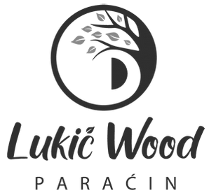 Logo Lukić Wood negativ